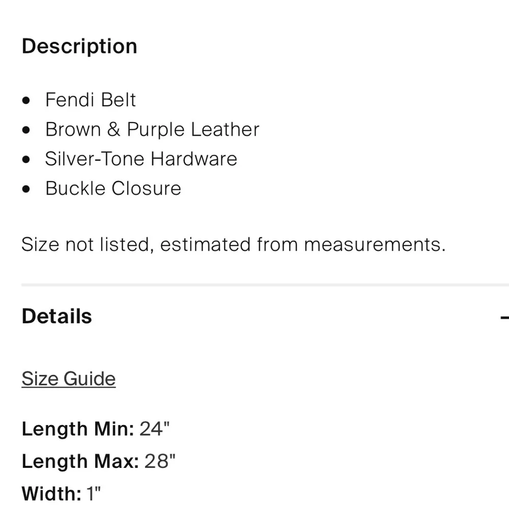 Fendi skinny satin & leather belt - Picture 6 of 6